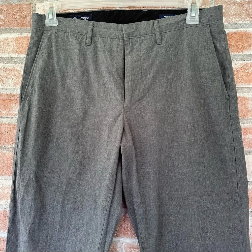 J. Crew Bedford Chino Pants Straight Cotton Men’s 32 x 32 Gray NEW